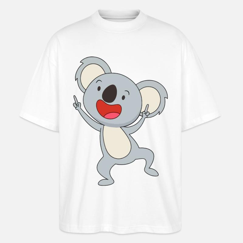 Dancing Koala Joy - Stanley/Stella Oversized Unisex Bio T-Shirt Blaster 2.0 - Weiß