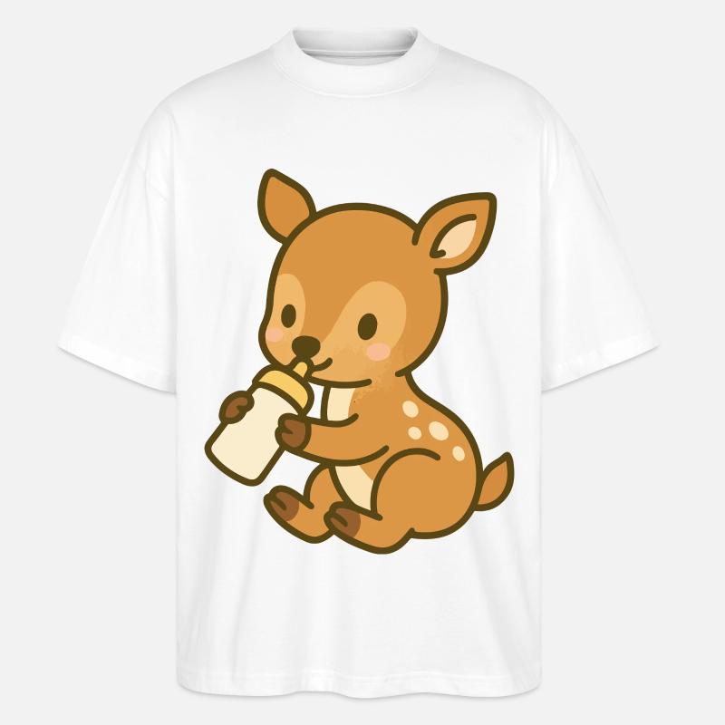 Fläschchen-Kitzliebe - Stanley/Stella Oversized Unisex Bio T-Shirt Blaster 2.0 - Weiß