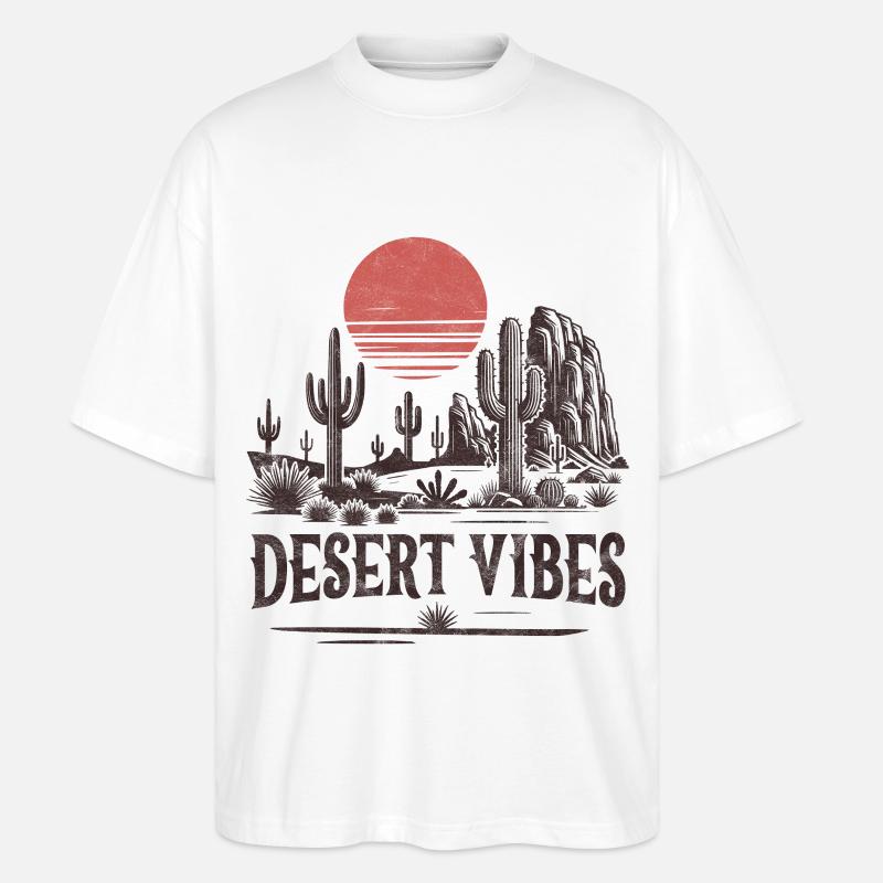 Wüsten-Vibes - Stanley/Stella Oversized Unisex Bio T-Shirt Blaster 2.0 - Weiß