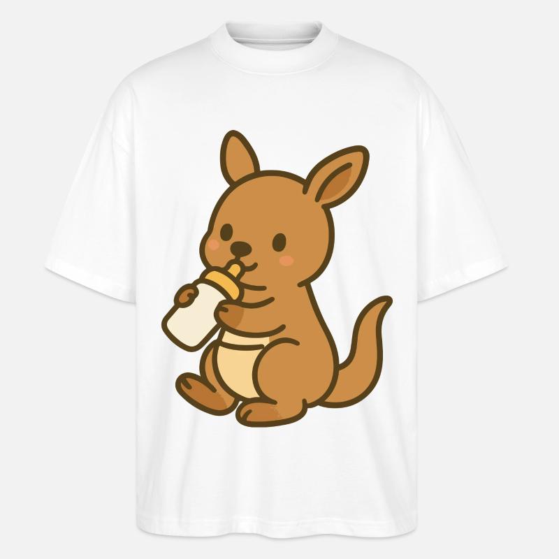 Milchzeit im Beutel - Stanley/Stella Oversized Unisex Bio T-Shirt Blaster 2.0 - Weiß