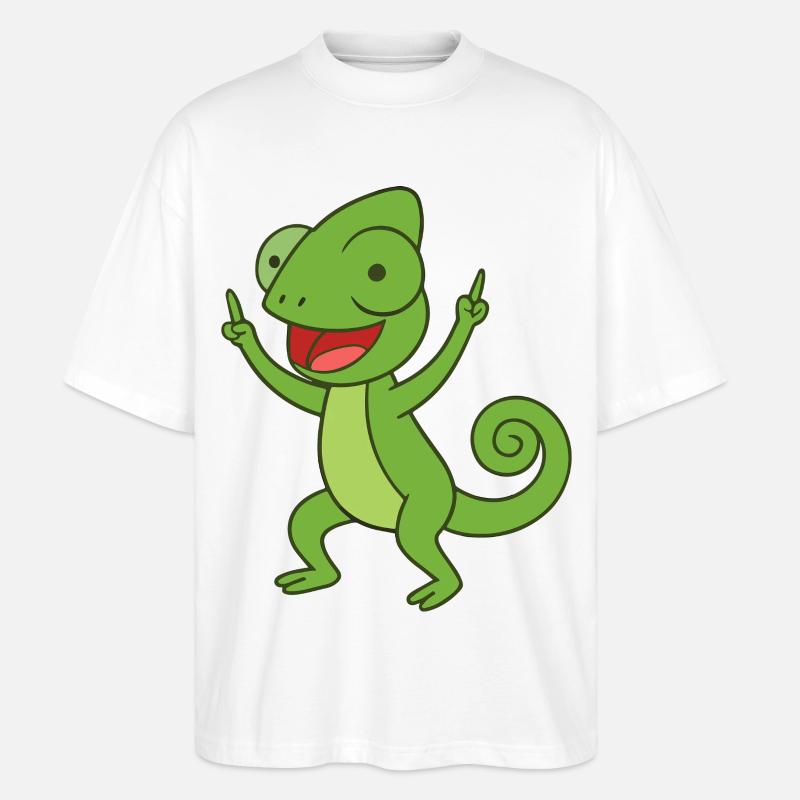 Party Chameleon - Stanley/Stella Oversized Unisex Bio T-Shirt Blaster 2.0 - Weiß