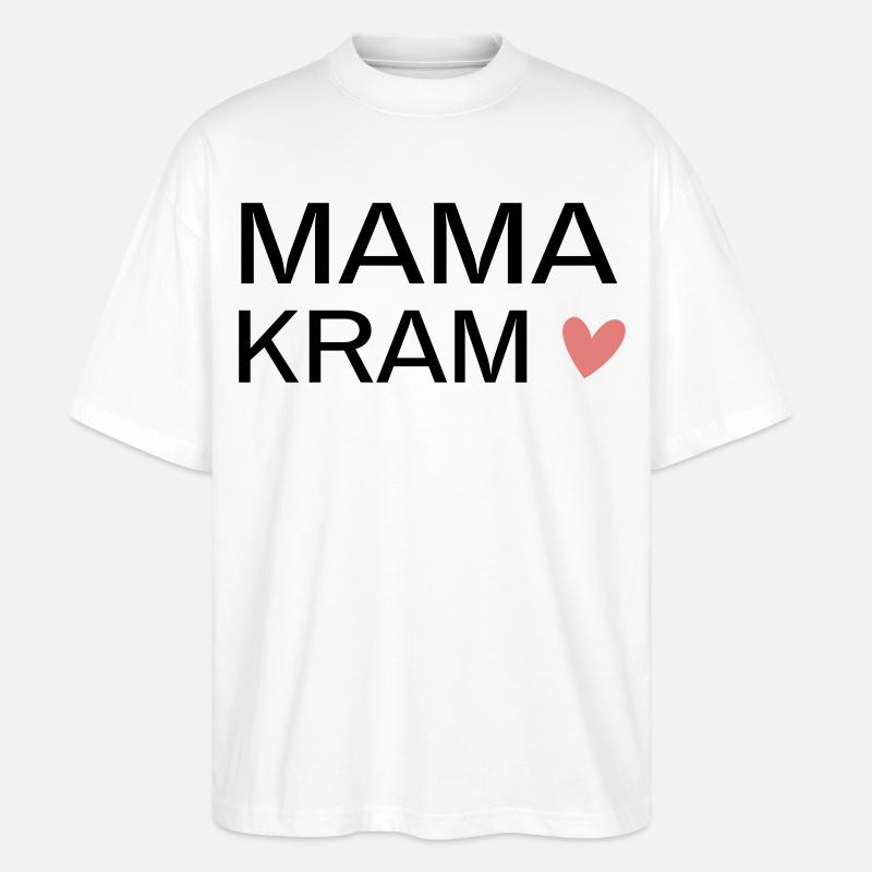 MAMA KRAM! Personalisierbar - Stanley/Stella Oversized Unisex Bio T-Shirt Blaster 2.0 - Weiß