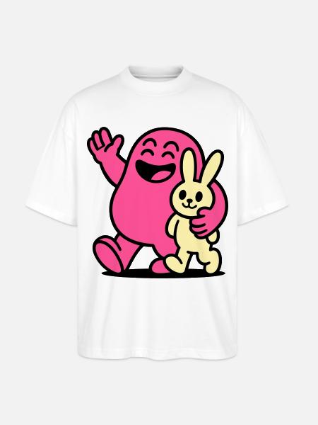 Heureux amis ! - T-shirt bio Blaster 2.0 coupe oversize Stanley/Stella Unisexe - blanc