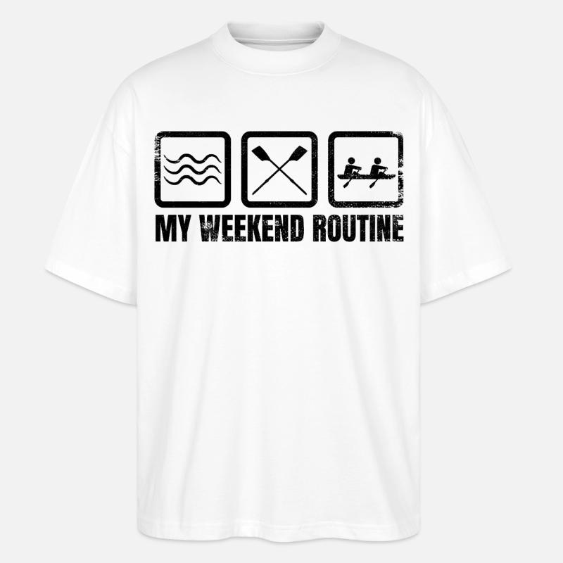 Ma routine du week-end - T-shirt bio Blaster 2.0 coupe oversize Stanley/Stella Unisexe - blanc