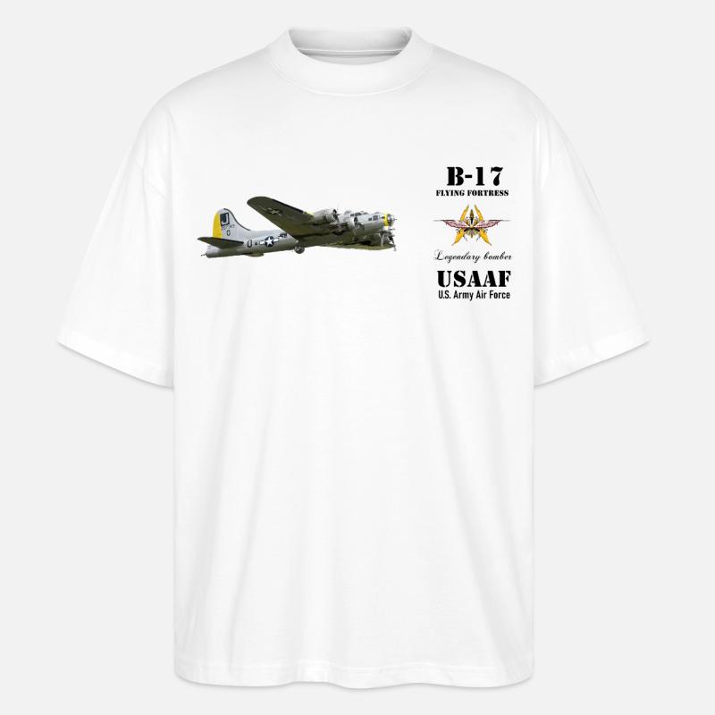 B-17 Flying Fortress - Stanley/Stella Oversized Unisex Bio T-Shirt Blaster 2.0 - Weiß