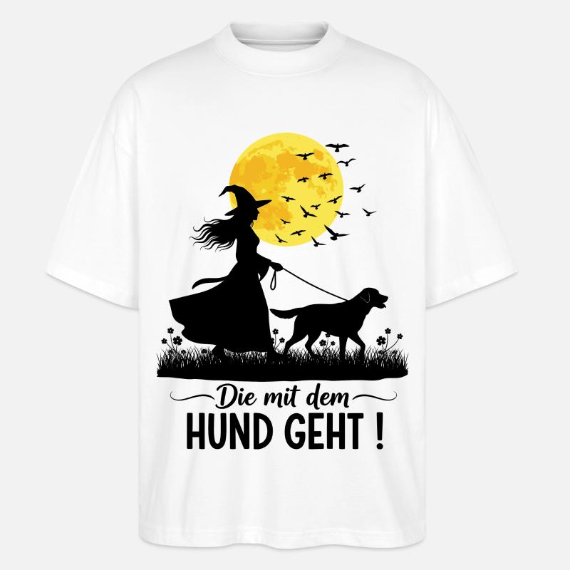 Die mit dem Labrador geht ! - Stanley/Stella Oversized Unisex Bio T-Shirt Blaster 2.0 - Weiß