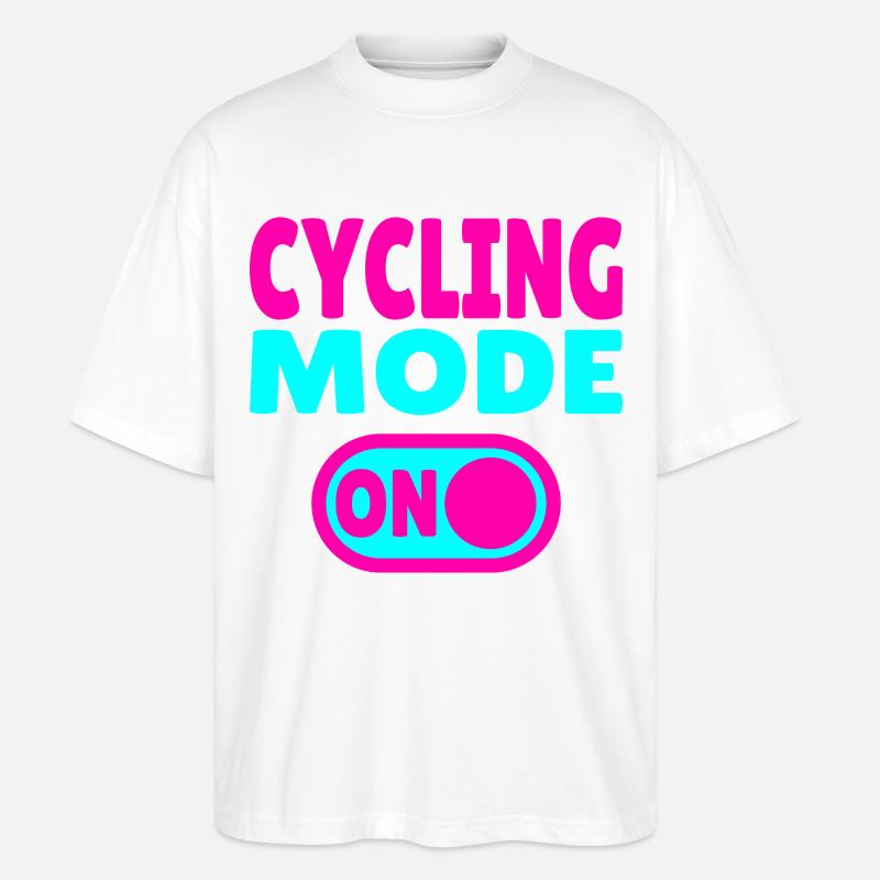 Mode cyclisme activé Cyclisme - T-shirt bio Blaster 2.0 coupe oversize Stanley/Stella Unisexe - blanc