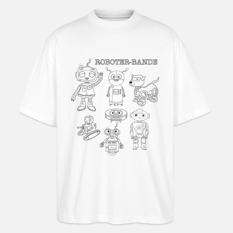 Plus de robots, plus de plaisir - T-shirt bio Blaster 2.0 coupe oversize Stanley/Stella Unisexe - blanc