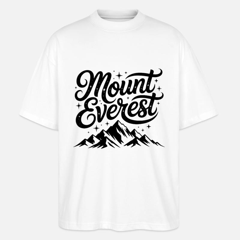 Mont Everest - Conception de souvenirs - T-shirt bio Blaster 2.0 coupe oversize Stanley/Stella Unisexe - blanc