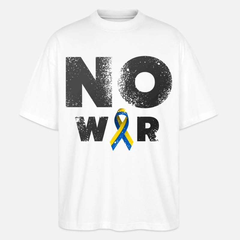 No War in Ukraine Design - Stanley/Stella Oversized Unisex Bio T-Shirt Blaster 2.0 - Weiß