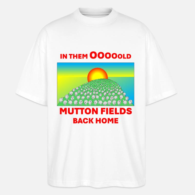 Mutton Fields - Stanley/Stella Oversized Unisex Organic T-shirt Blaster 2.0 - white