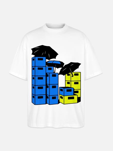 Bierkasten Kunst - Stanley/Stella Oversized Unisex Bio T-Shirt Blaster 2.0 - Weiß