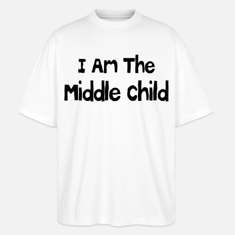 Ich bin das mittlere Kind - Stanley/Stella Oversized Unisex Bio T-Shirt Blaster 2.0 - Weiß