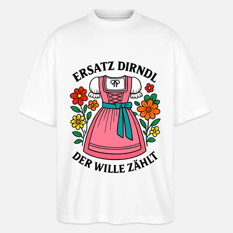 Dirndl Replacement – The Will Counts - Stanley/Stella Oversized Unisex Organic T-shirt Blaster 2.0 - white