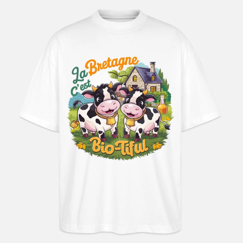 Lustige Brittany Geschenk Brittany ist biotisch - Stanley/Stella Oversized Unisex Bio T-Shirt Blaster 2.0 - Weiß
