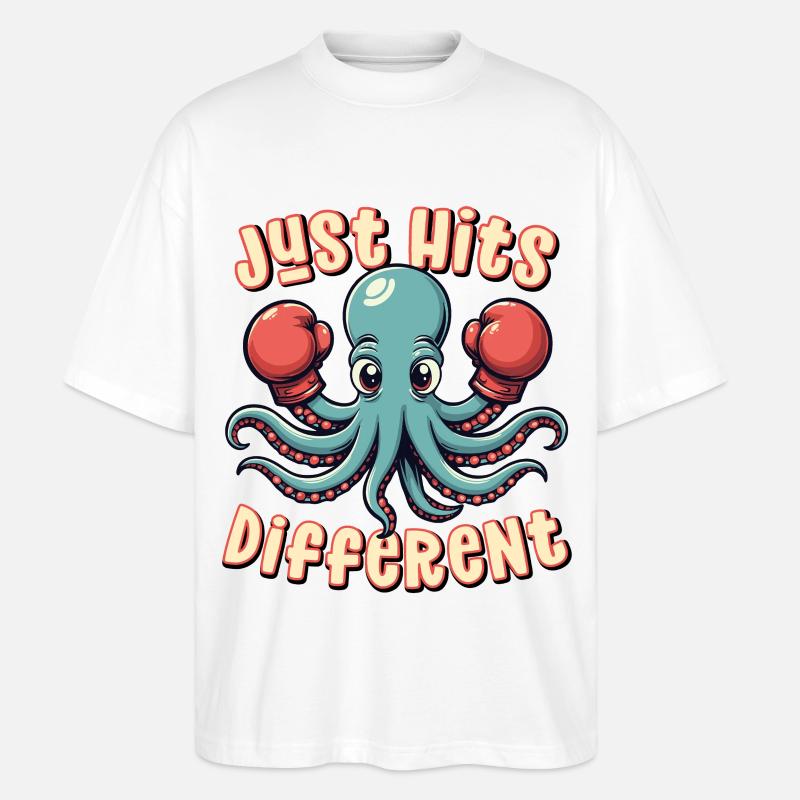 Trifft einfach anders - Stanley/Stella Oversized Unisex Bio T-Shirt Blaster 2.0 - Weiß