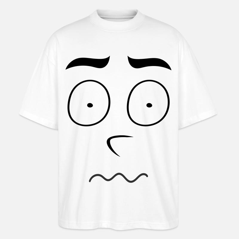 Unscharfes Gesicht - Stanley/Stella Oversized Unisex Bio T-Shirt Blaster 2.0 - Weiß