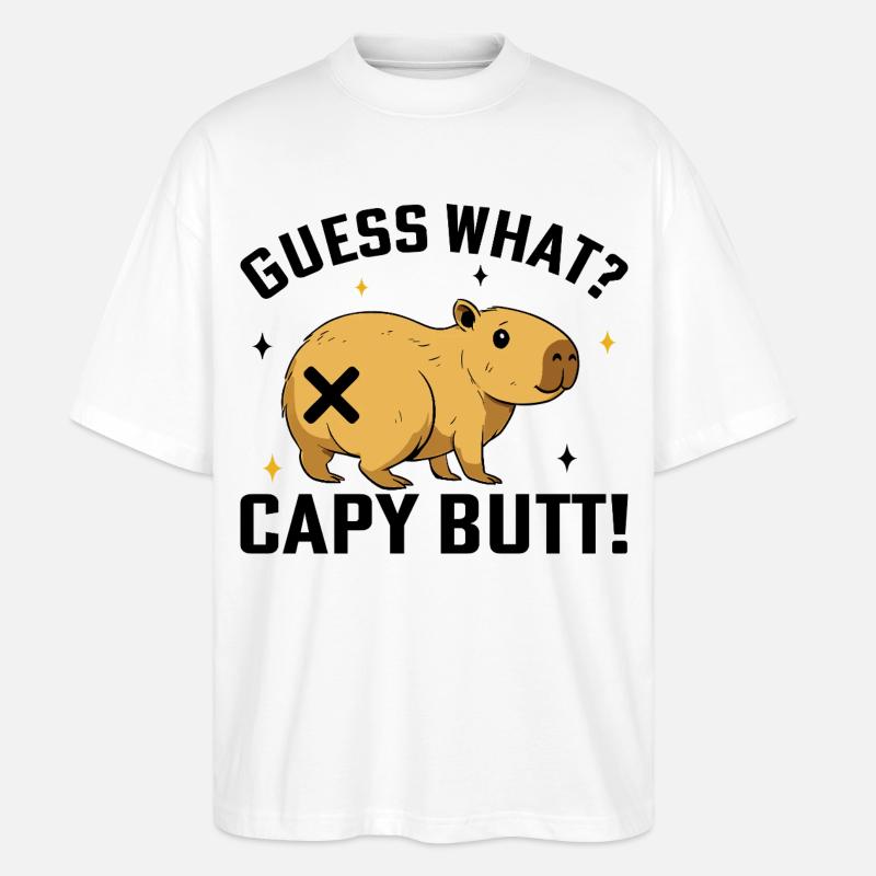 Capybara  - Stanley/Stella Oversized Unisex Bio T-Shirt Blaster 2.0 - Weiß