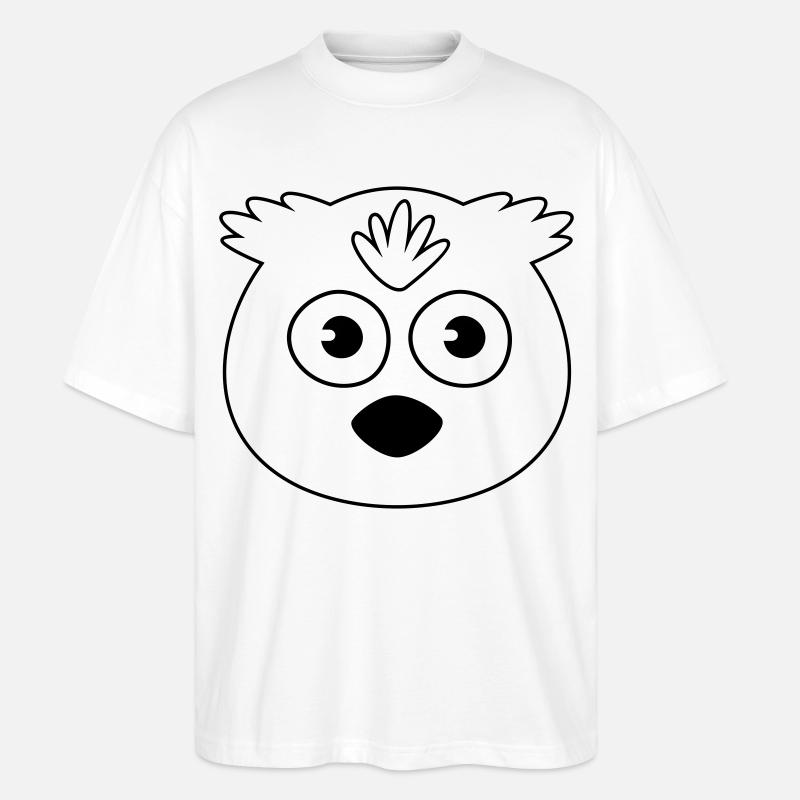 Eule - Stanley/Stella Oversized Unisex Bio T-Shirt Blaster 2.0 - Weiß