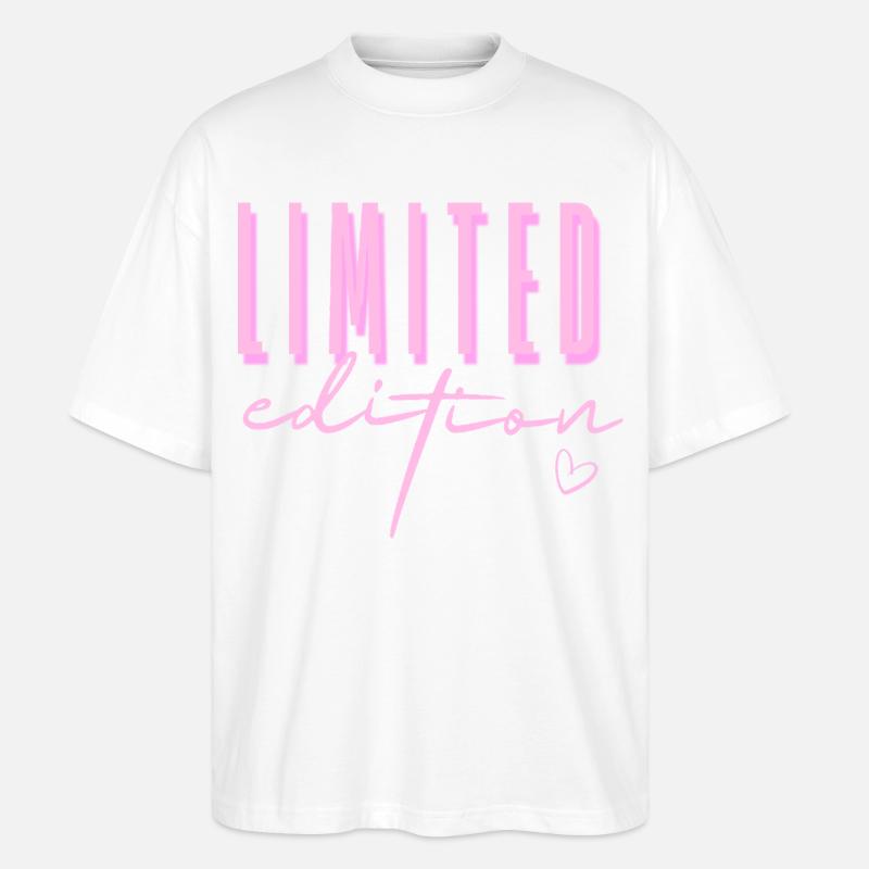 Limited Edition Pink Script | Streetwear Design - Stanley/Stella Oversized Unisex Bio T-Shirt Blaster 2.0 - Weiß