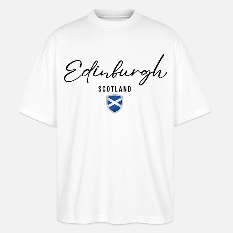 Elegantes Design Edinburgh, schottischer Stolz - Stanley/Stella Oversized Unisex Bio T-Shirt Blaster 2.0 - Weiß
