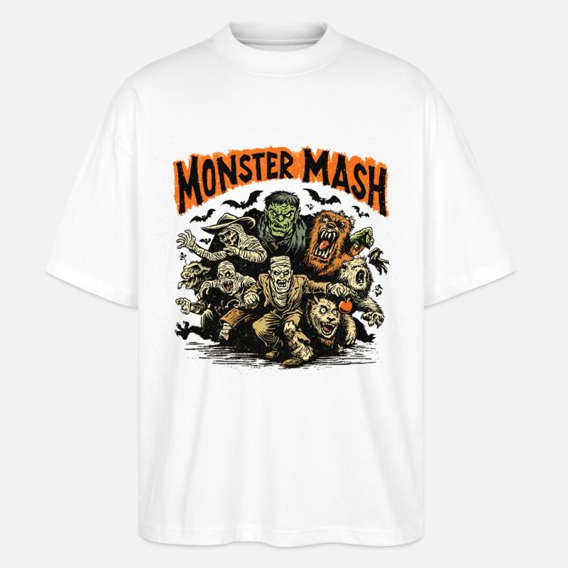 Monster Mash - Stanley/Stella Oversized Unisex Bio T-Shirt Blaster 2.0 - Weiß
