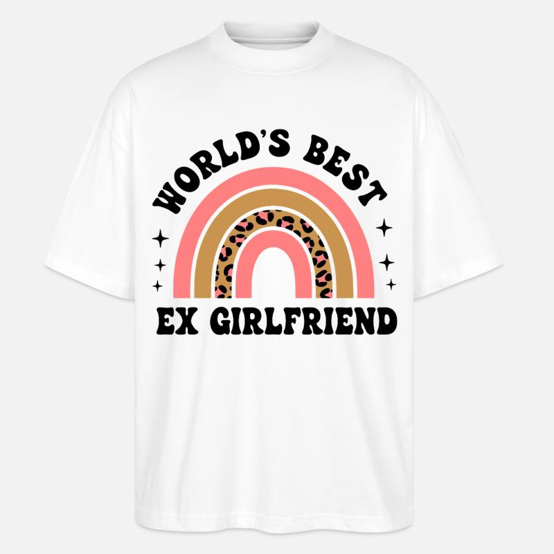 Leopard Rainbow Pattern - Stanley/Stella Oversized Unisex Organic T-shirt Blaster 2.0 - white