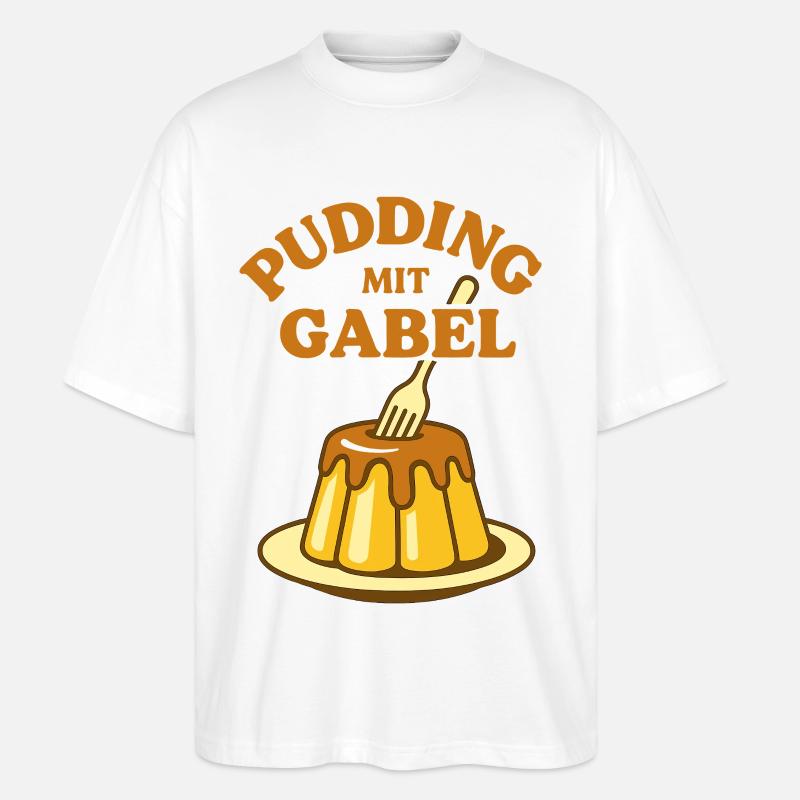 Pudding à la fourchette - T-shirt bio Blaster 2.0 coupe oversize Stanley/Stella Unisexe - blanc