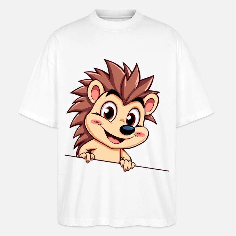 Flinker Igel am Draht - Stanley/Stella Oversized Unisex Bio T-Shirt Blaster 2.0 - Weiß