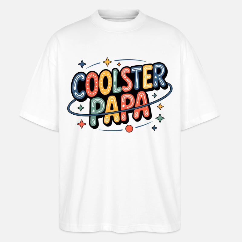 Coolster Dad Neon Retro - Stanley/Stella Oversized Unisex Bio T-Shirt Blaster 2.0 - Weiß