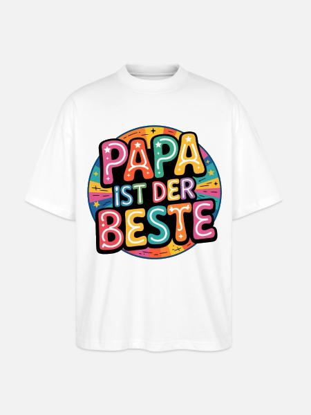 DAD IS THE BEST - Stanley/Stella Oversized Unisex Organic T-shirt Blaster 2.0 - white