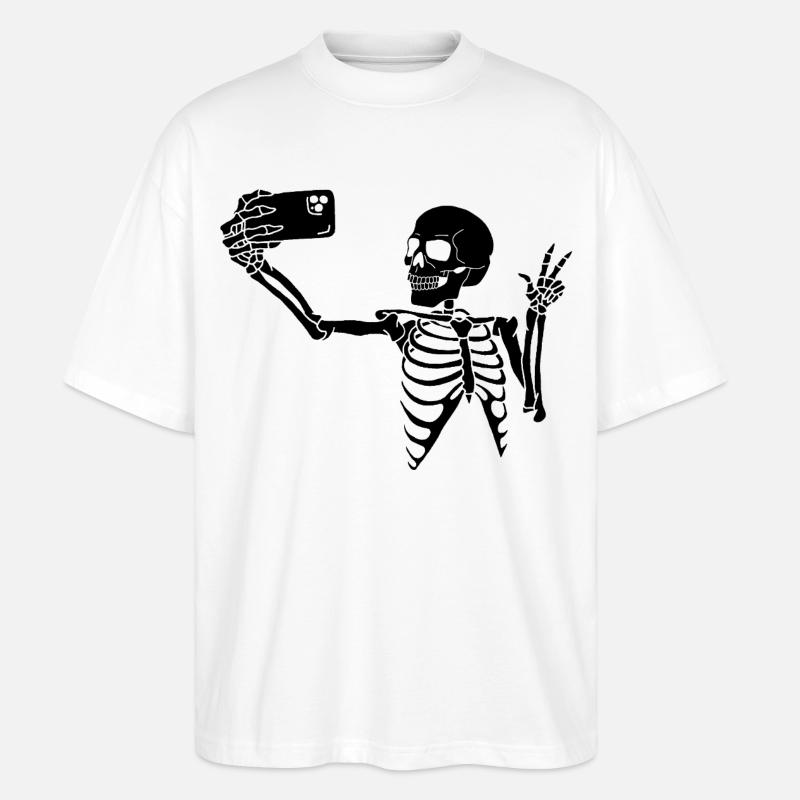 Ein letztes Selfie (schwarz) - Stanley/Stella Oversized Unisex Bio T-Shirt Blaster 2.0 - Weiß