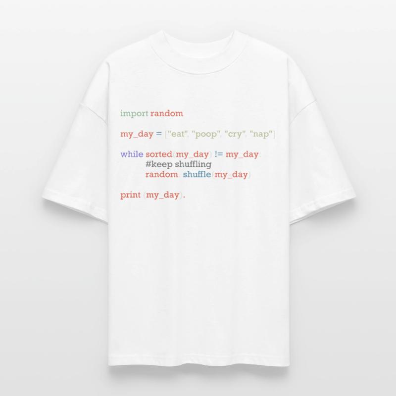 Drôle de code python sur la vie quotidienne, bébé T-shirt bio Blaster 2.0 coupe oversize Stanley/Stella Unisexe