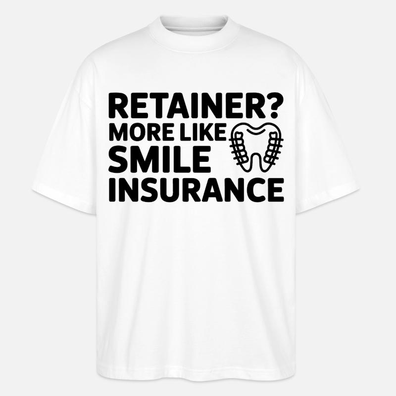 Smile Insurance Retainer Lebensdesign - Stanley/Stella Oversized Unisex Bio T-Shirt Blaster 2.0 - Weiß