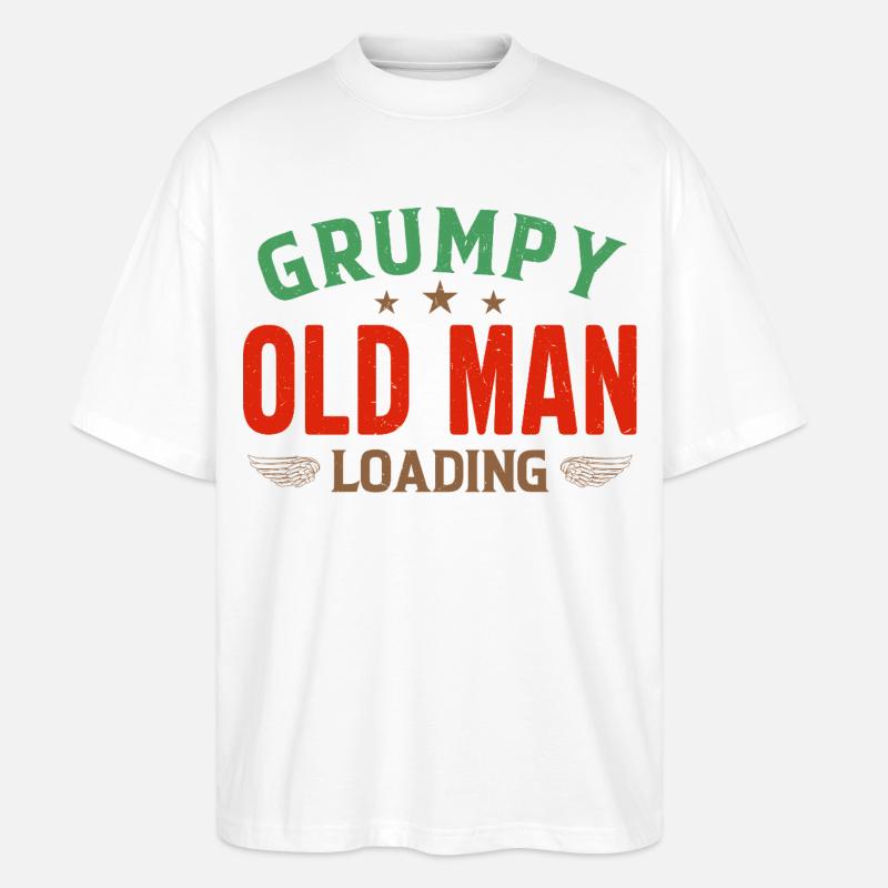 Grumpy Old Man Loading Shirt - T-shirt bio Blaster 2.0 coupe oversize Stanley/Stella Unisexe - blanc