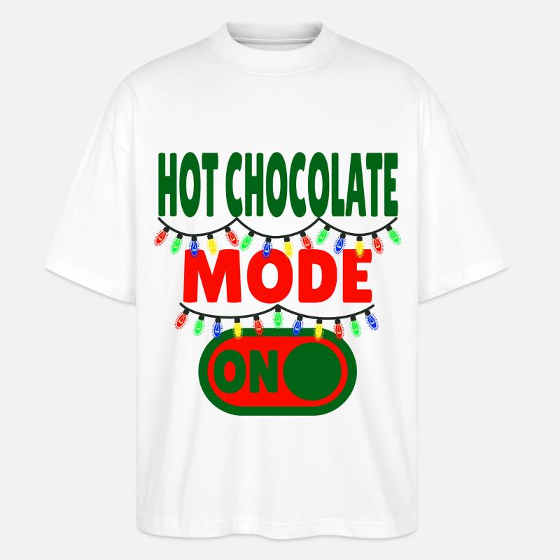 Mode chocolat chaud activé - T-shirt bio Blaster 2.0 coupe oversize Stanley/Stella Unisexe - blanc