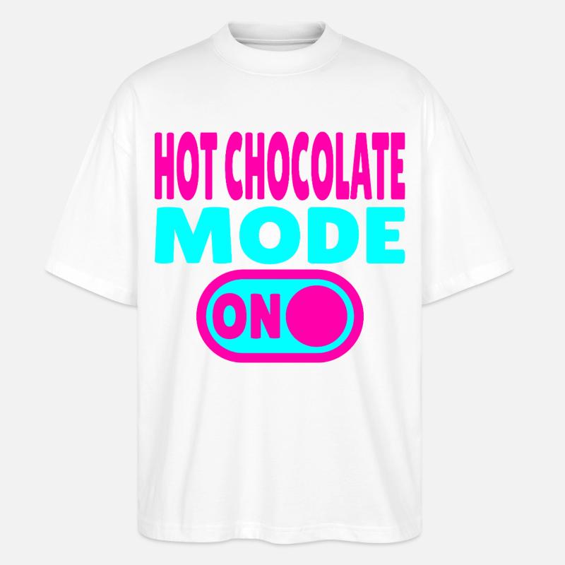 Mode chocolat chaud activé - T-shirt bio Blaster 2.0 coupe oversize Stanley/Stella Unisexe - blanc