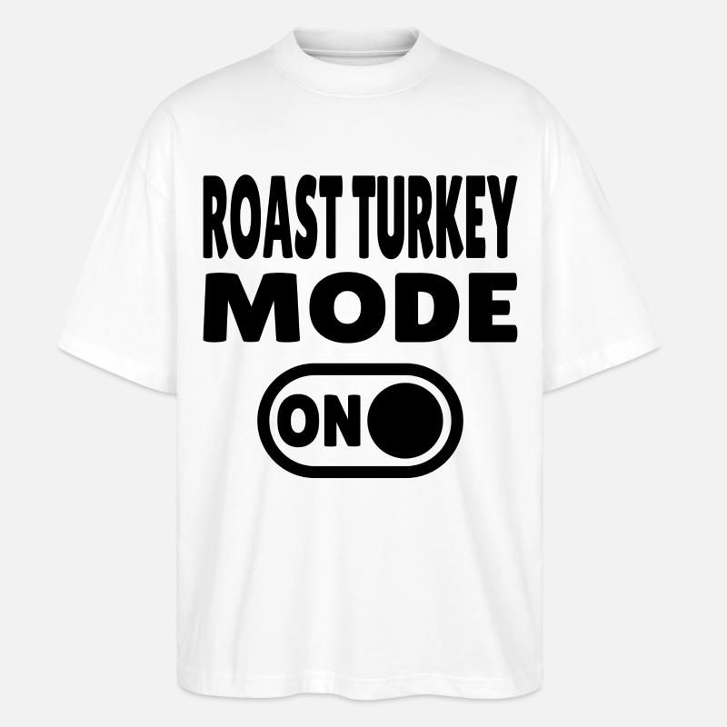 Mode dinde rôtie activé - T-shirt bio Blaster 2.0 coupe oversize Stanley/Stella Unisexe - blanc