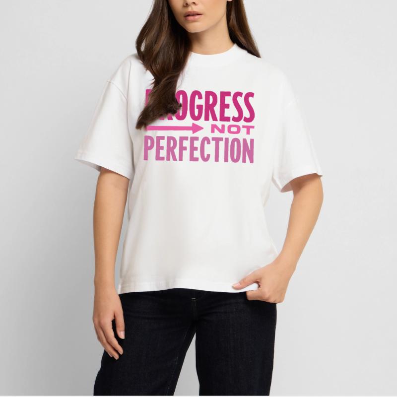 Le progrès, pas la perfection Le progrès compte T-shirt bio Blaster 2.0 coupe oversize Stanley/Stella Unisexe