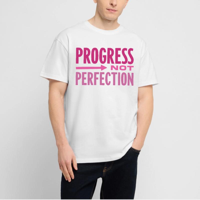 Le progrès, pas la perfection Le progrès compte T-shirt bio Blaster 2.0 coupe oversize Stanley/Stella Unisexe