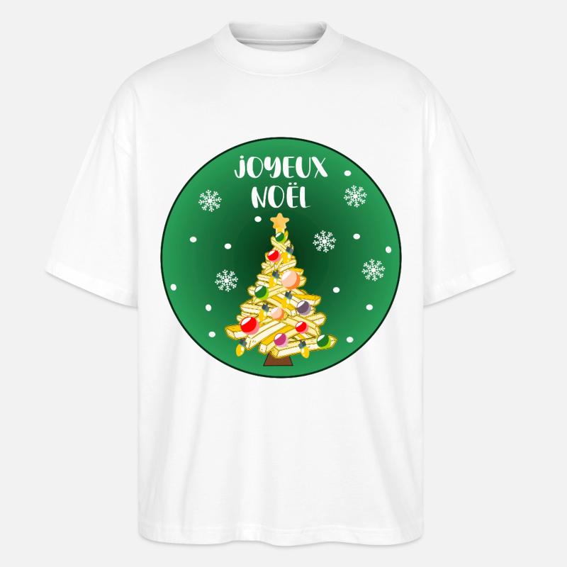Frohe Weihnachtskartoffeln - Stanley/Stella Oversized Unisex Bio T-Shirt Blaster 2.0 - Weiß