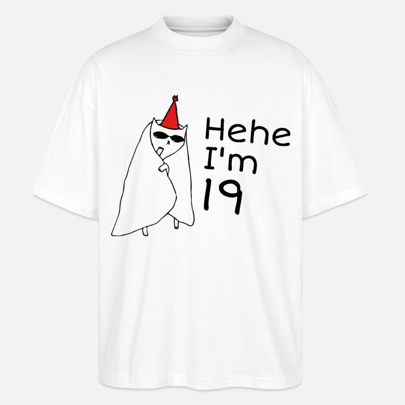 19-jähriges Jubiläumsgeschenk – 19-jähriges Jubiläumsgeschenk - Stanley/Stella Oversized Unisex Bio T-Shirt Blaster 2.0 - Weiß