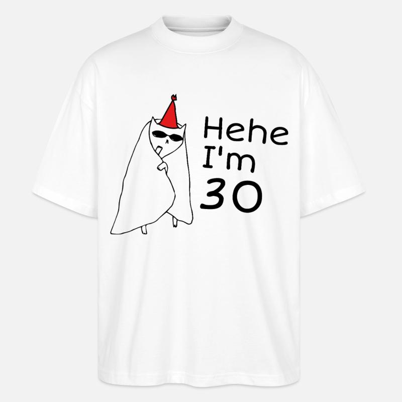 30-jähriges Jubiläumsgeschenk – 30-jähriges Jubiläumsgeschenk - Stanley/Stella Oversized Unisex Bio T-Shirt Blaster 2.0 - Weiß