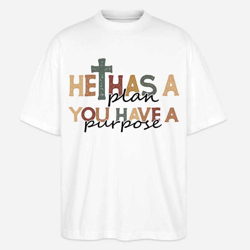 Conception de citation rétro chrétienne - T-shirt bio Blaster 2.0 coupe oversize Stanley/Stella Unisexe - blanc
