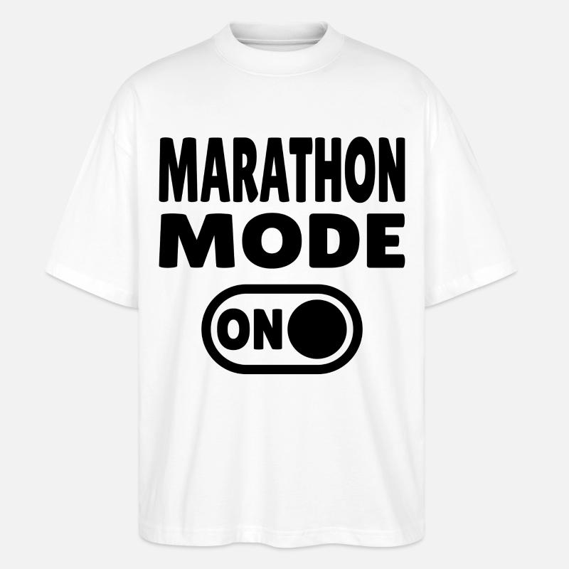 Marathon Mode On – Running with passion - Stanley/Stella Oversized Unisex Organic T-shirt Blaster 2.0 - white