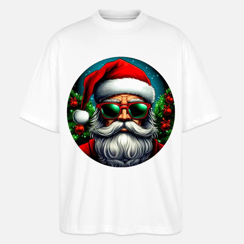 Cooler Santa - Stanley/Stella Oversized Unisex Bio T-Shirt Blaster 2.0 - Weiß