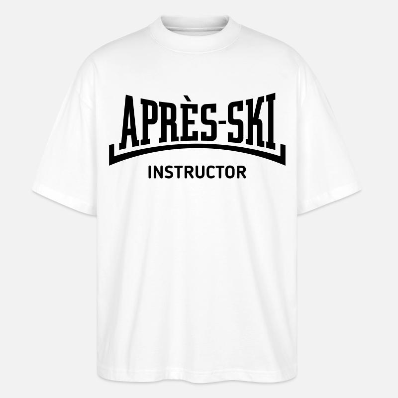 Moniteur Après-Ski (Concave / Après Ski / B) - T-shirt bio Blaster 2.0 coupe oversize Stanley/Stella Unisexe - blanc
