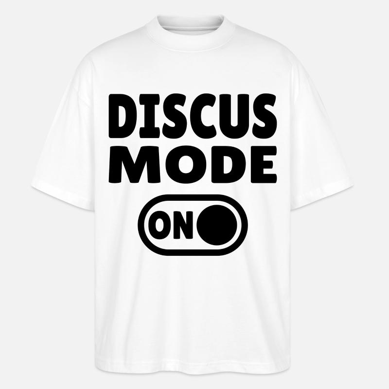 Discus Mode ON - Diskuswerfer - Stanley/Stella Oversized Unisex Bio T-Shirt Blaster 2.0 - Weiß