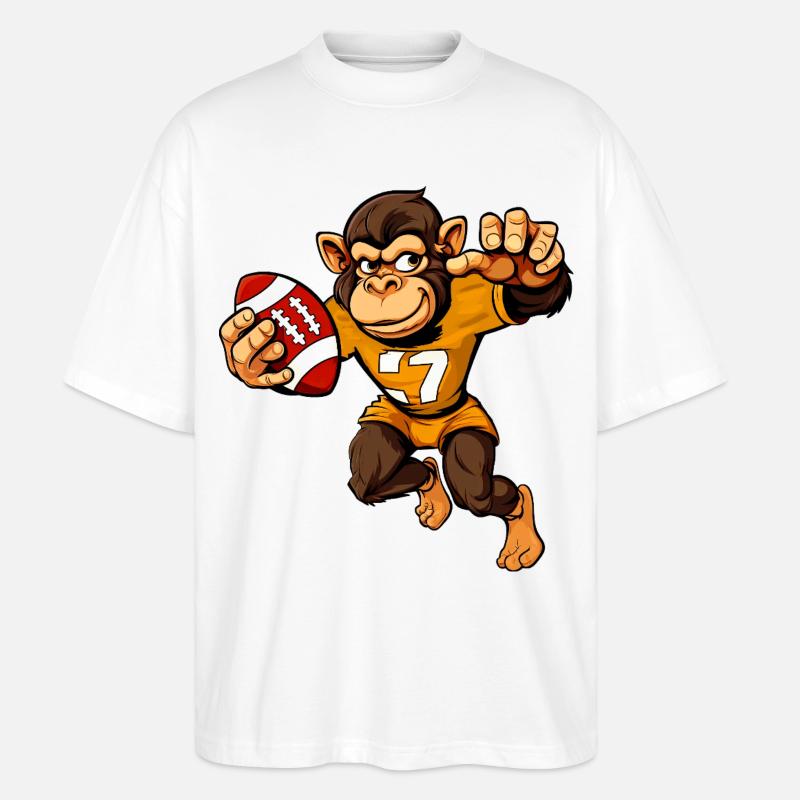 Monkeys Rugby - Stanley/Stella Oversized Unisex Organic T-shirt Blaster 2.0 - white