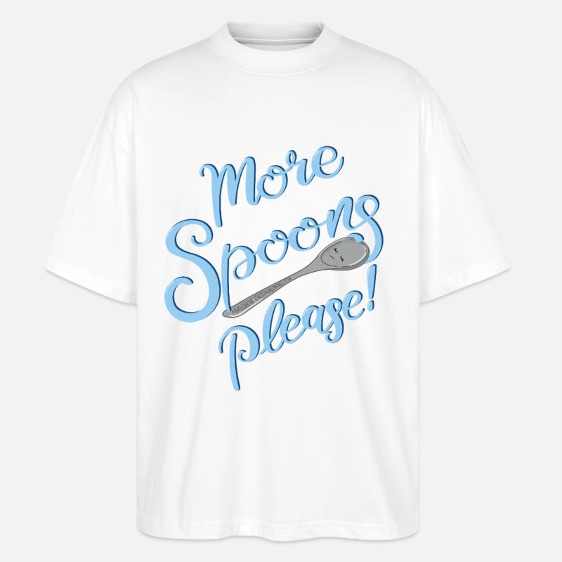 Plus de cuillères, s’il vous plaît ! - T-shirt bio Blaster 2.0 coupe oversize Stanley/Stella Unisexe - blanc